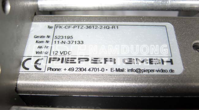 Camera Pieper FK-CF-PTZ-3612-2-IQ-R1 - Mac