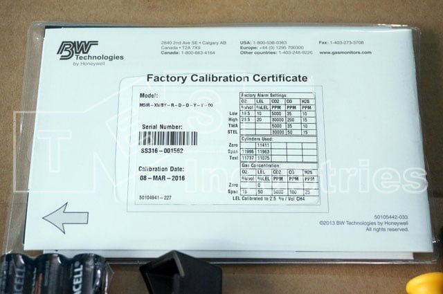 Calibration certificates always come with the machine when shipped