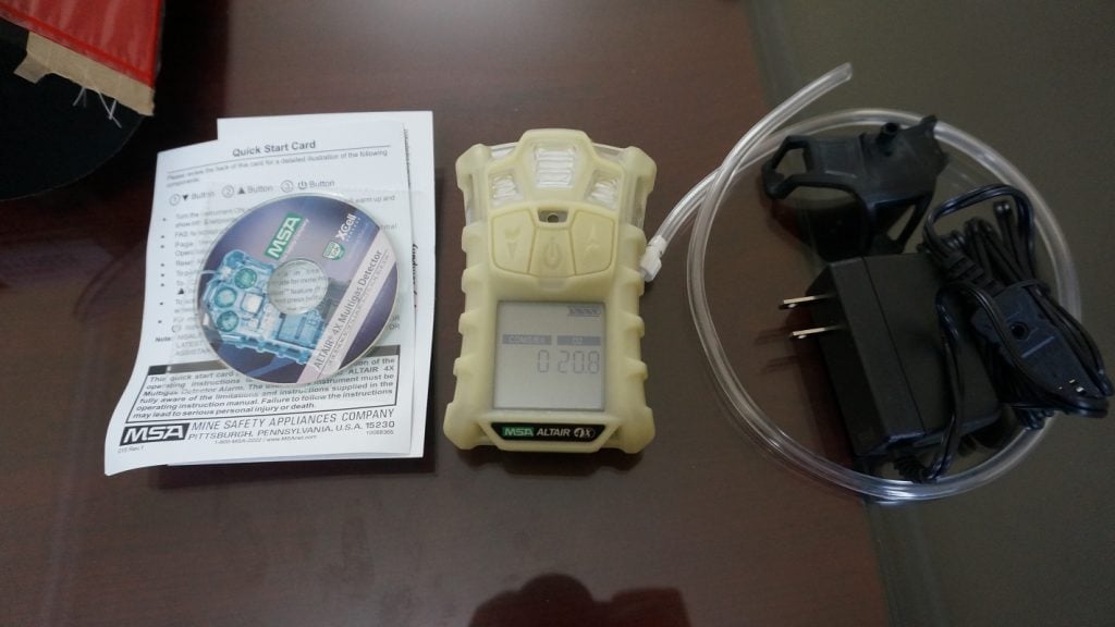 Altair 4X gas detector with accessories
