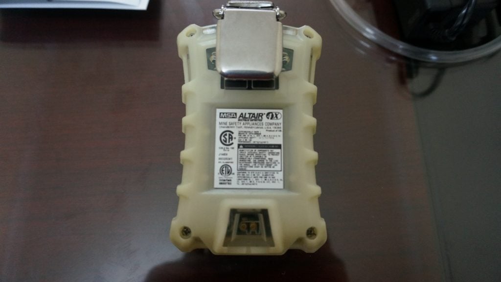 Altair 4X gas detector, back