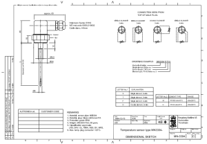 Kongsberg Low temperature resistance sensors with plug